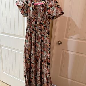 Anthropologie Multicolor Floral Maxi Dress